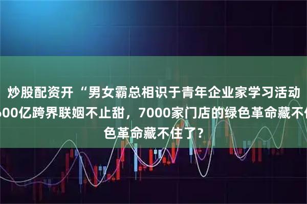 炒股配资开 “男女霸总相识于青年企业家学习活动”，600亿跨界联姻不止甜，7000家门店的绿色革命藏不住了？